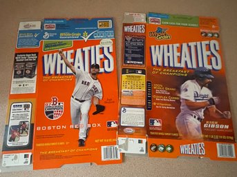 2 Wheaties Boxes - Josh Beckett & Kirk Gibson