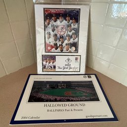 2002 New York Yankees Matted Team Print & Stamped Envelope