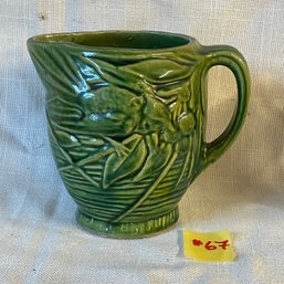 Green McCoy Pitcher VINTAGE Art Pottery