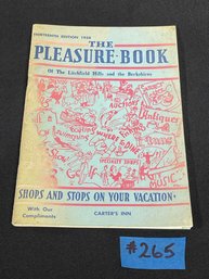 1958 Litchfield Hills And The Berkshires 'The Pleasure Book' Tourist Booklet