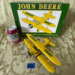 John Deere 'BEECH D17 STAGGERWING BANK' Diecast Model Airplane Bank