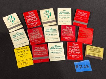 New Milford, Connecticut Savings Bank Matchbooks - Lot Of 15 Vintage Advertising