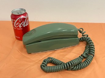 Classic Mid-Century Green Trimline Telephone - Vintage Rotary