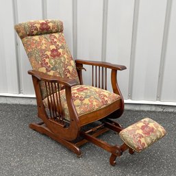 Awesome Vintage Rocker/Recliner Chair With Fold Out Foot Rest