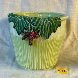 McCoy Holly Berry Flower Pot, Planter RARE Art Pottery USA