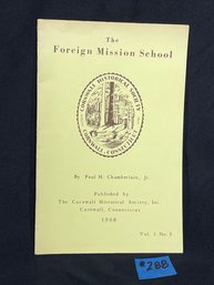 'The Foreign Mission School' Cornwall, CT 1968 History Booklet