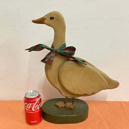 Cute Wooden Country Duck 1983 Artist Signed