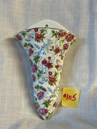 Porcelain Floral Chintz VINTAGE Wall Pocket, Vase