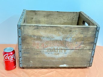 Vintage Embassy Dairy (Washington, DC) Wooden Milk Crate