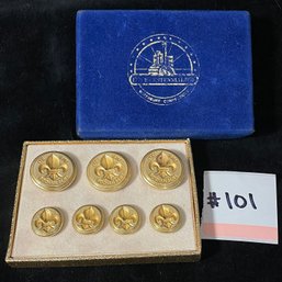 1781-1976 Rochambeau Set Of 7 Bicentennial Brass Buttons