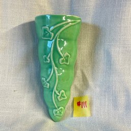 Green McCoy Ivy Design Wall Pocket, Vase VINTAGE American Art Pottery