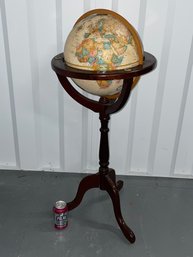 Vintage World Globe On Pedestal Base