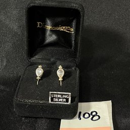 Diamonique Sterling Silver & Cubic Zirconia Earrings