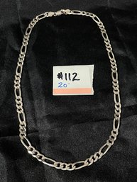 'Figaro' Sterling Silver Chain Necklace 20' Long ITALY