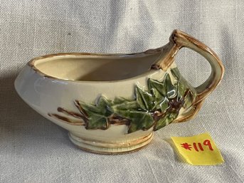 McCoy Ivy Leaf Design Open Sugar Bowl VINTAGE Art Pottery