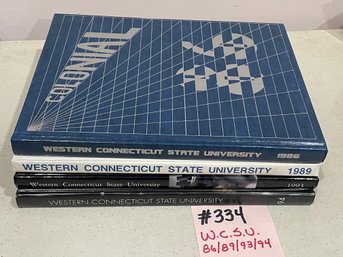 (4) Western Connecticut State University Yearbooks - 1986, 1989, 1993, 1994