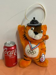 1988 Tiger Mascot Plush Toy - Seoul, South Korea Olympics Tae Sung - Vintage