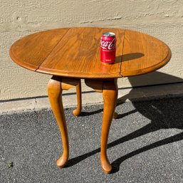 Small Oak Drop Leaf Side Table, Lamp Table