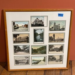 Danbury, CT Antique Postcard Frame (12 Postcards, Professionally Framed)