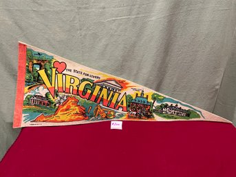 Virginia 'The State For Lovers' Vintage Felt Pennant