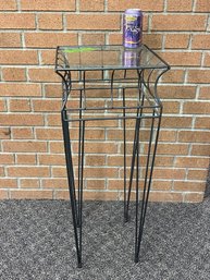 Plant Stand/Table Metal & Glass Top