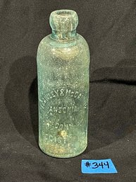 Frawley & McCarthy - Ansonia, Connecticut Antique Hutchinson Bottle