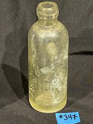 Crystal Spring Soda Works (Meriden, CT) Antique Hutchinson Bottle