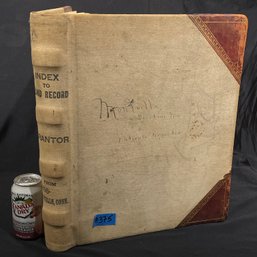 Antique Montville, Connecticut - Extra Large Land Record Register Book
