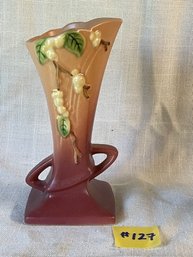 Roseville Pink Snowberry VINTAGE Art Pottery Vase BEAUTIFUL