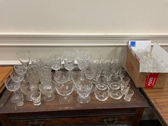 Large Lot Of Assorted Vintage Glassware - Wine Glasses, Etc.