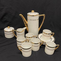 Vintage 'Empire Porcelaine' Demitasse/Espresso Coffee Set