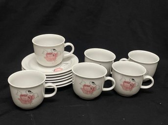 KAHLA Demitasse/Espresso Coffee Set - Cups & Saucers - Made In GDR