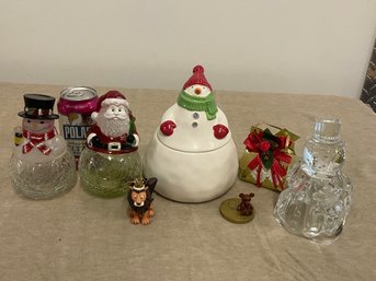 Lot Of Christmas Decor - Santa, Snowman, Hallmark And More