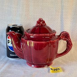 Red Shawnee 'Rosette' Art Pottery Teapot VINTAGE Art Pottery