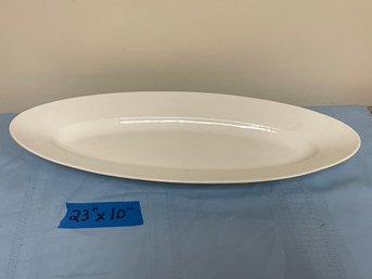 Large White Ironstone Oval Serving Platter