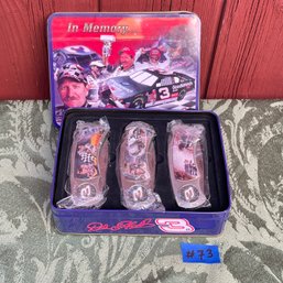 Dale Earnhardt 'In Memory' Set Of 3 Commemorative Knives In Tin Box