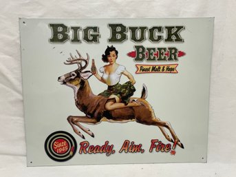 'Big Buck Beer' Vintage Style Metal Sign