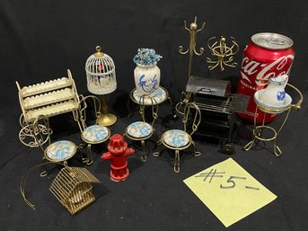 Vintage Dollhouse Patio Furniture, & Accessories - Miniatures Lot #5