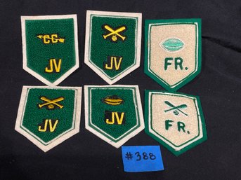(6) New Milford, CT Freshman & Junior Varsity Sports Patches - Vintage