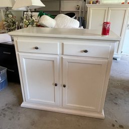 Medium Size White Storage Cabinet - Kitchen, Pantry, Dining Room