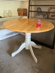 Drop Leaf Kitchen Table With Maple Top - Great For A Small Space!