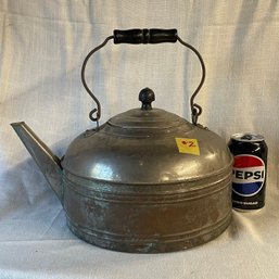 Large Vintage Metal Tea Kettle, Cowboy Coffee Pot