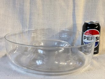 Round Glass Chip And Dip Tray/Plate - Vintage