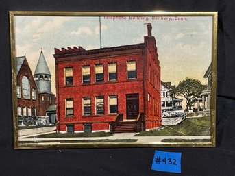 Danbury, CT Telephone Building - Enlarged Postcard Frame
