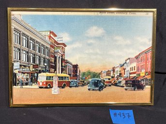 Main Street - Danbury, Connecticut - Enlarged Postcard Print Frame