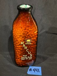 Marcus Dairy Bar - Hard To Find Vintage Danbury, CT Milk Bottle