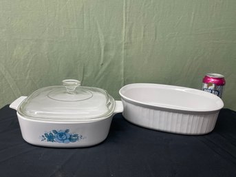 2 Vintage Corning Ware Baking Dishes