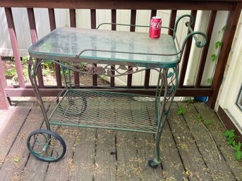 Mid-Century Outdoor Patio Beverage, Bar Cart - Woodard