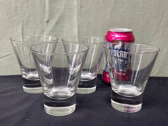 Set Of 4 Stemless Martini Glasses