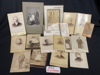Lot Of 17 Antique Photos From Connecticut Photography Studios